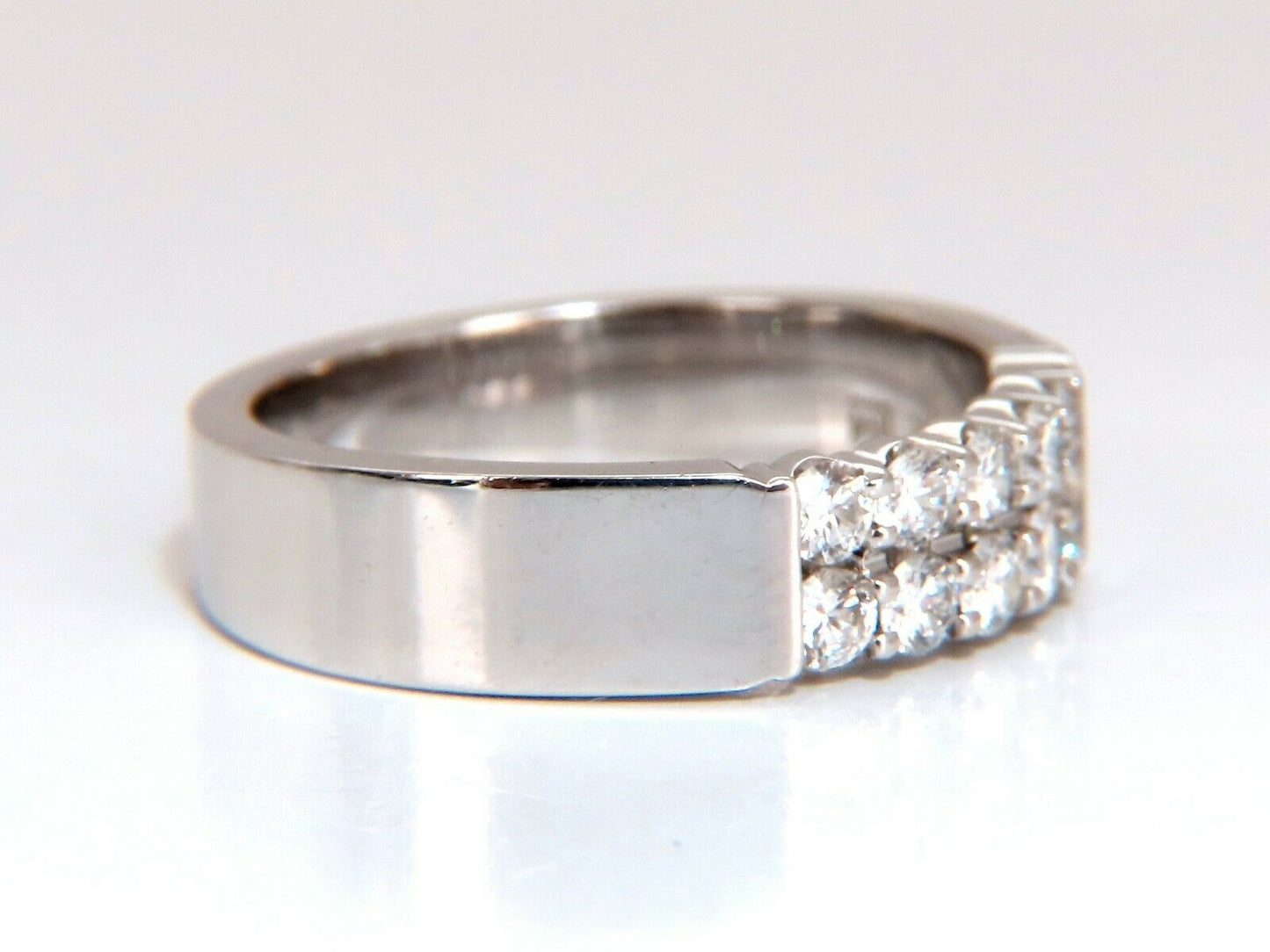 .60ct Natural Round Diamonds Double Row Common Prong Band 14 Karat