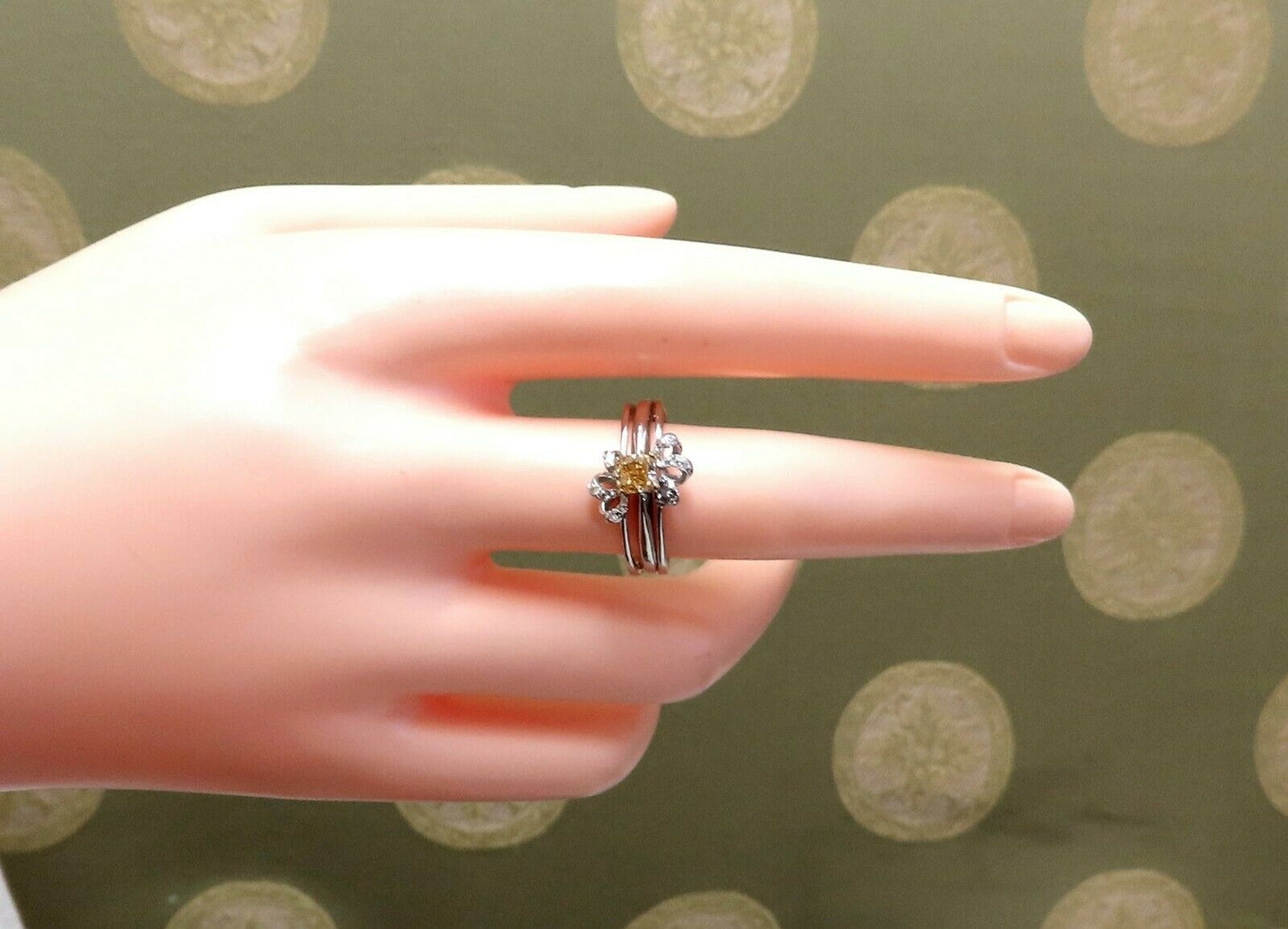 .58ct Natural Fancy Yellow Diamond ring 14 Karat