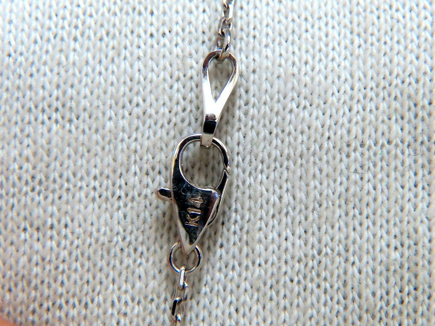 .80ct Heart Natural diamonds necklace 14 karat