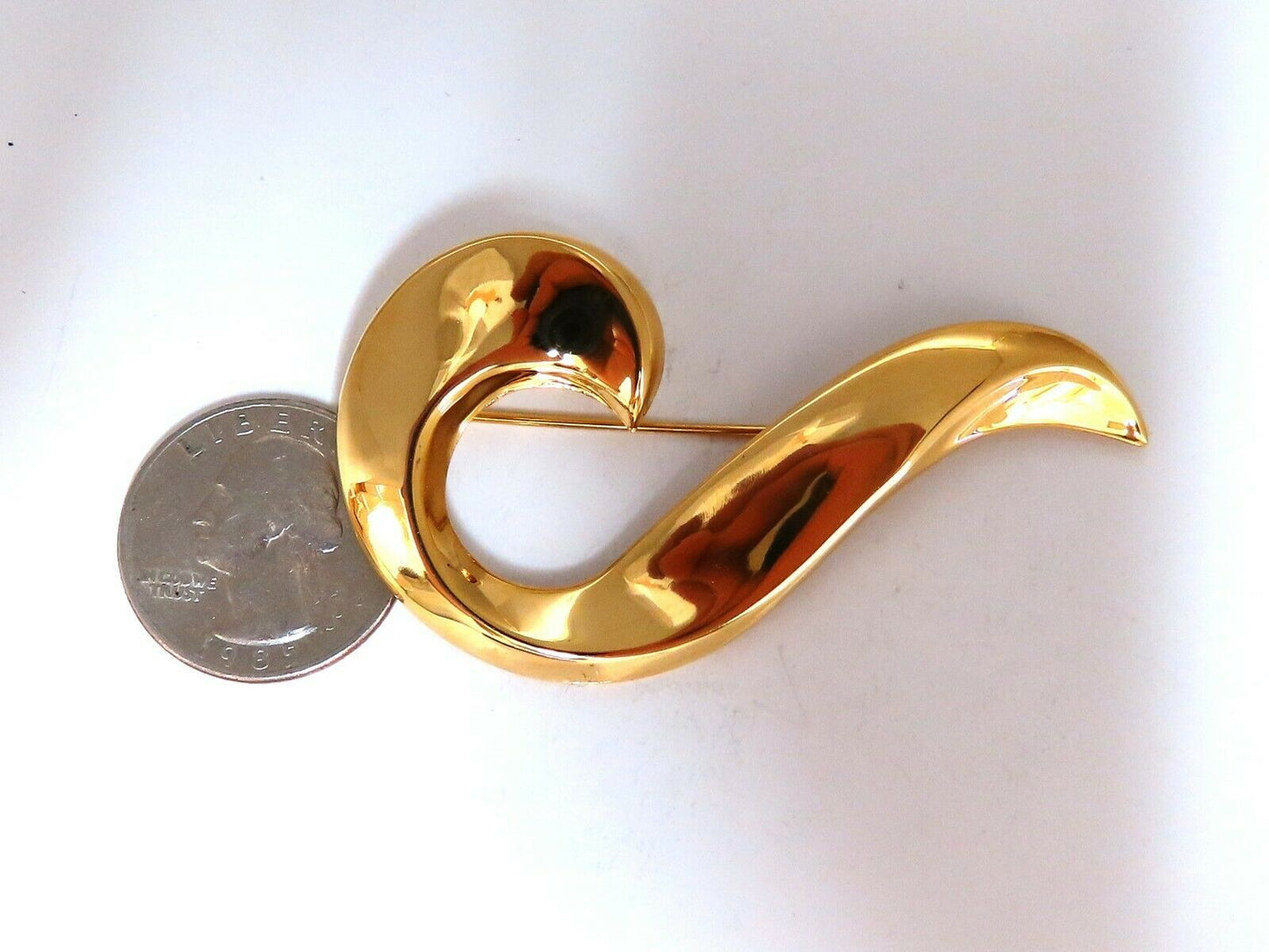 High Shine Musical Note Gold Pin 14 Karat