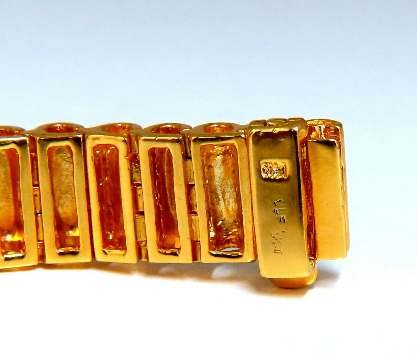 2.00ct Round Diamonds ID Tag Bracelet 14 karat Channel Three Row Smoothed Bar