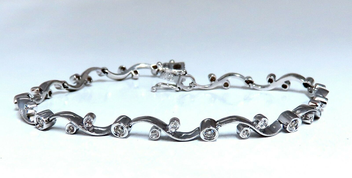 .65ct Natural Diamonds Ivy Vine Linked Bracelet 18 Karat