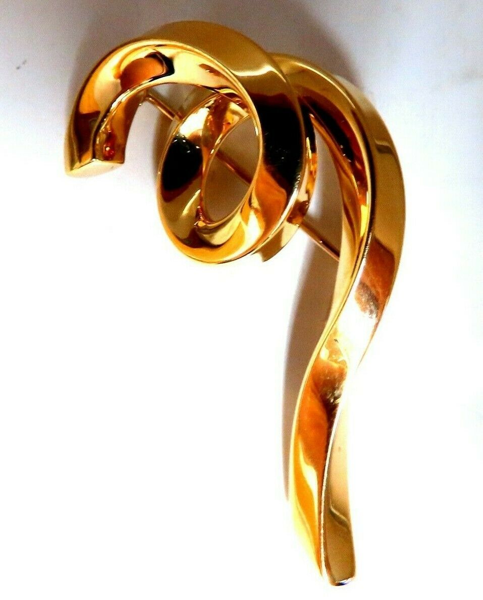 Authentic Tiffany Swirl Pin 18 karat