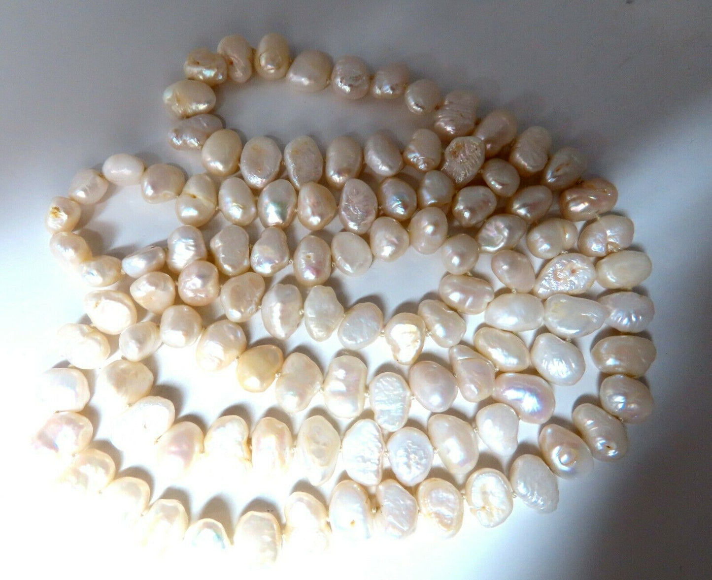 12mm Natural Freshwater Endless Necklace 36inch