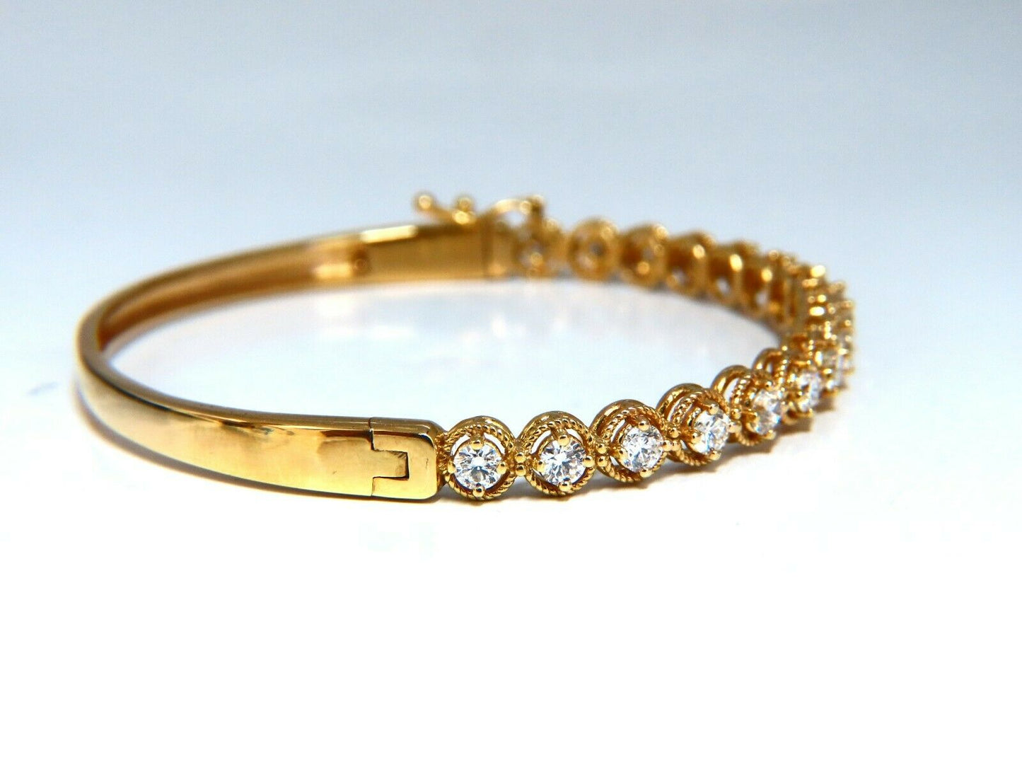 2.02ct Natural Diamonds Bangle Bracelet 14 Karat