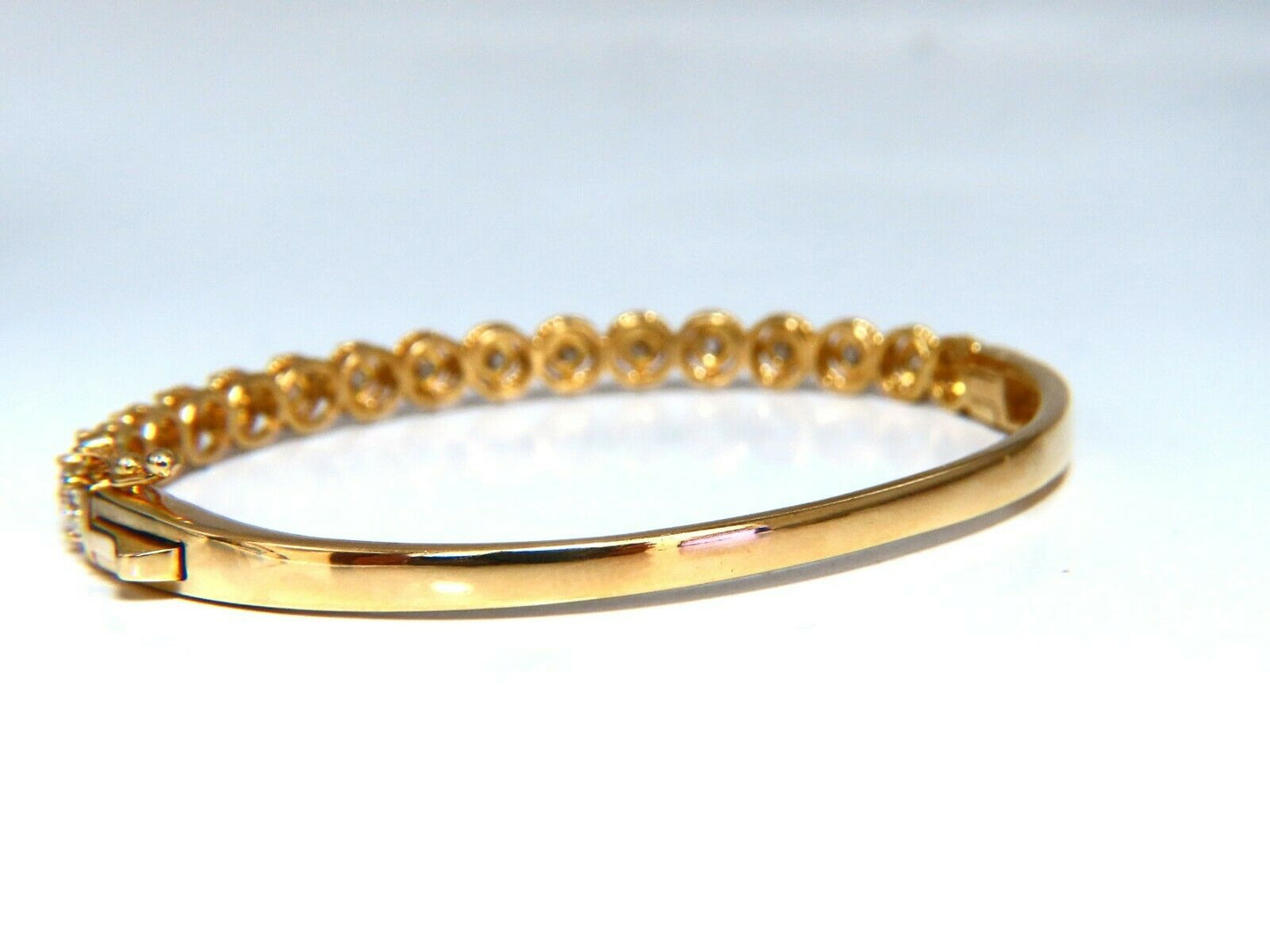 2.02ct Natural Diamonds Bangle Bracelet 14 Karat
