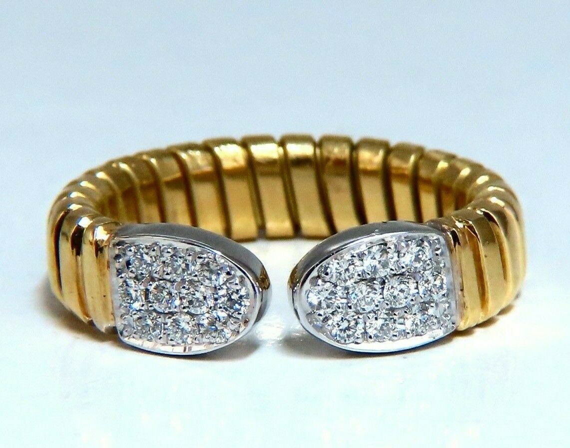 .30ct Natural Diamonds Adjustable Ring 18Kt Size 6-7 Accordion Shank