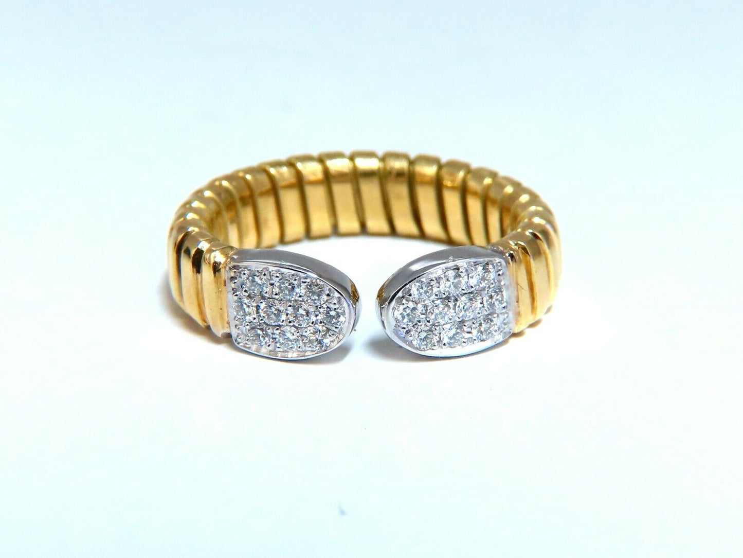 .30ct Natural Diamonds Adjustable Ring 18Kt Size 6-7 Accordion Shank