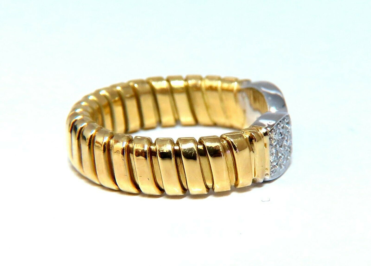 .30ct Natural Diamonds Adjustable Ring 18Kt Size 6-7 Accordion Shank