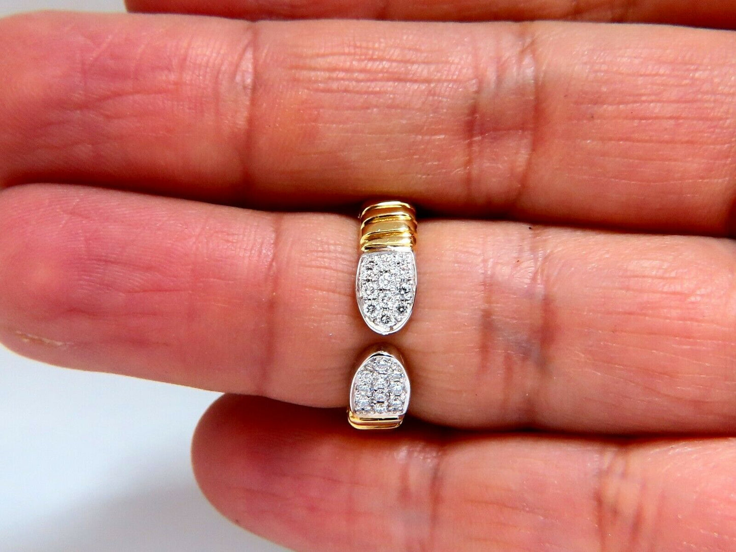 .30ct Natural Diamonds Adjustable Ring 18Kt Size 6-7 Accordion Shank