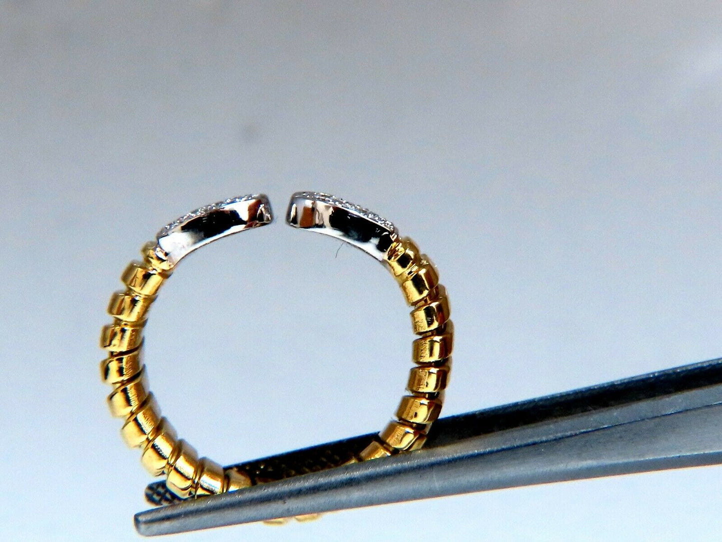 .30ct Natural Diamonds Adjustable Ring 18Kt Size 6-7 Accordion Shank