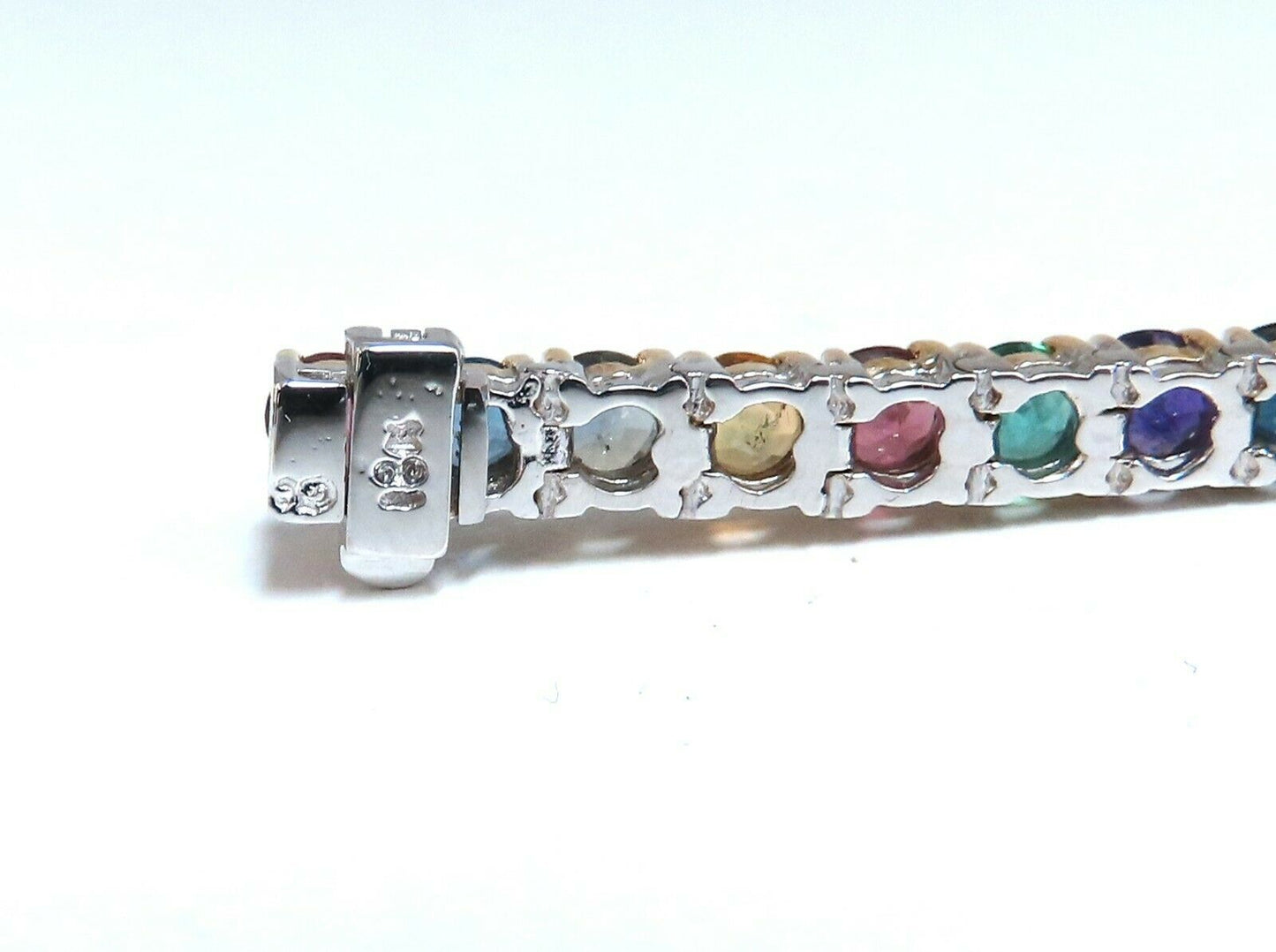 13.45Ct Natural Gem-Line Spinel Emerald Sapphire Ruby Amethyst Diamond Bracelet