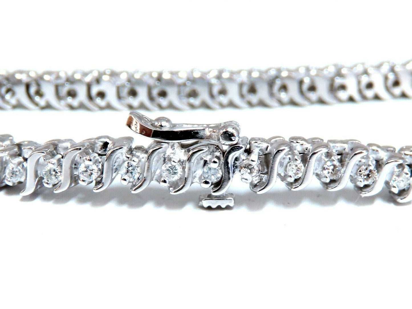 2.02ct Natural Diamonds Tennis Bracelet 14kt 7 Inch