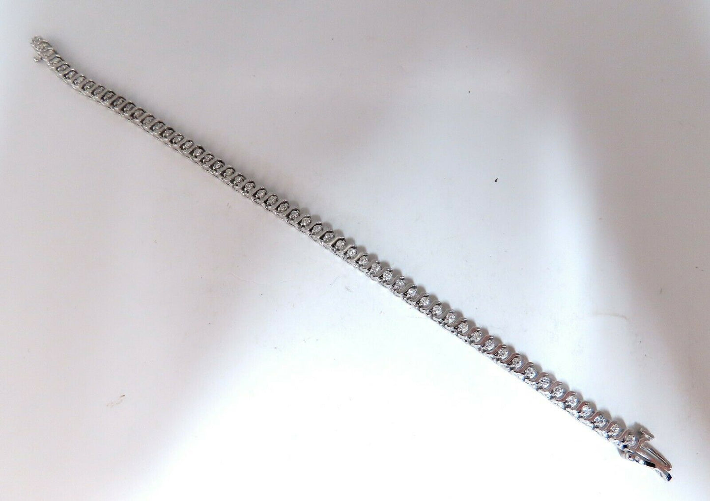 2.02ct Natural Diamonds Tennis Bracelet 14kt 7 Inch