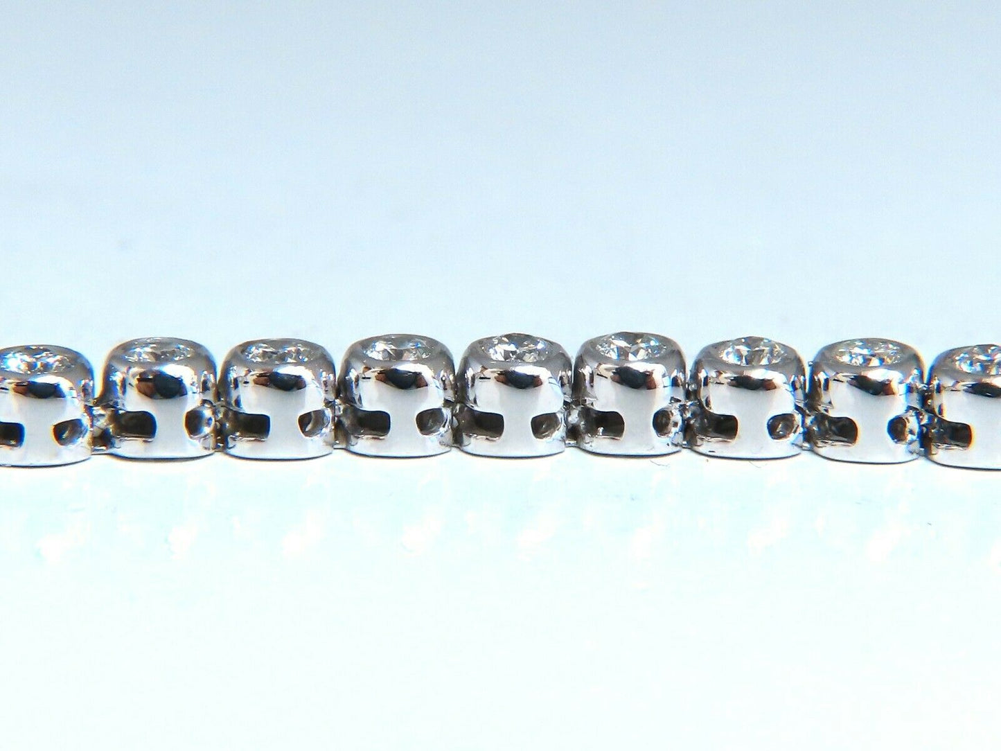 3.05ct Natural Diamonds Tennis Bracelet 14kt Gold Smooth Anti-Catch