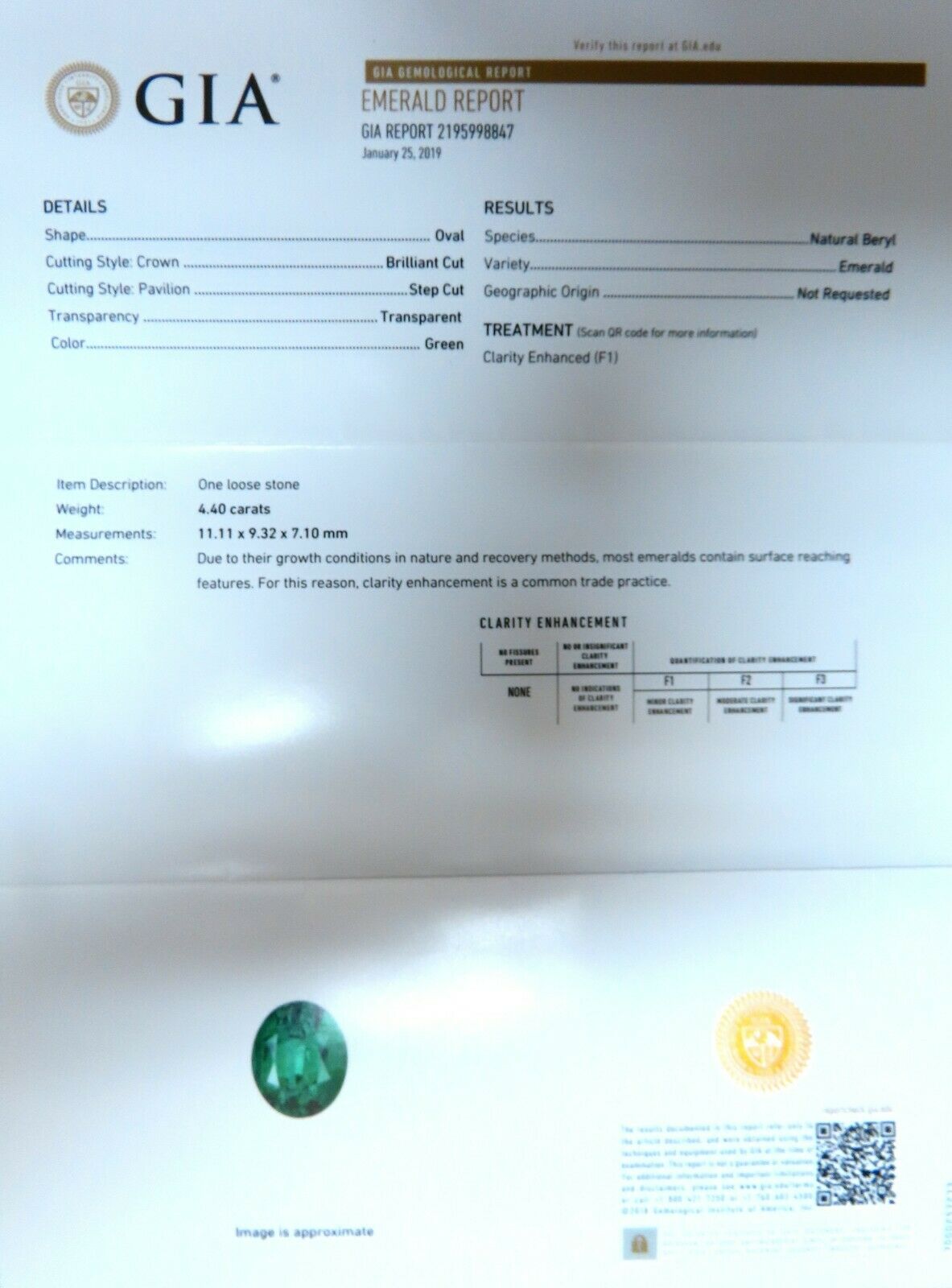 GIA Certified 4.40ct natural green emerald diamonds ring 18kt "F1" Halo Prime
