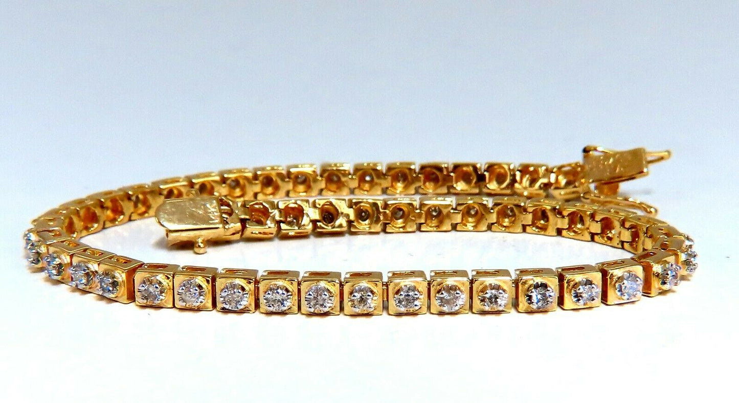 1.04ct Round Diamonds Vintage Retro Style Bracelet 14kt