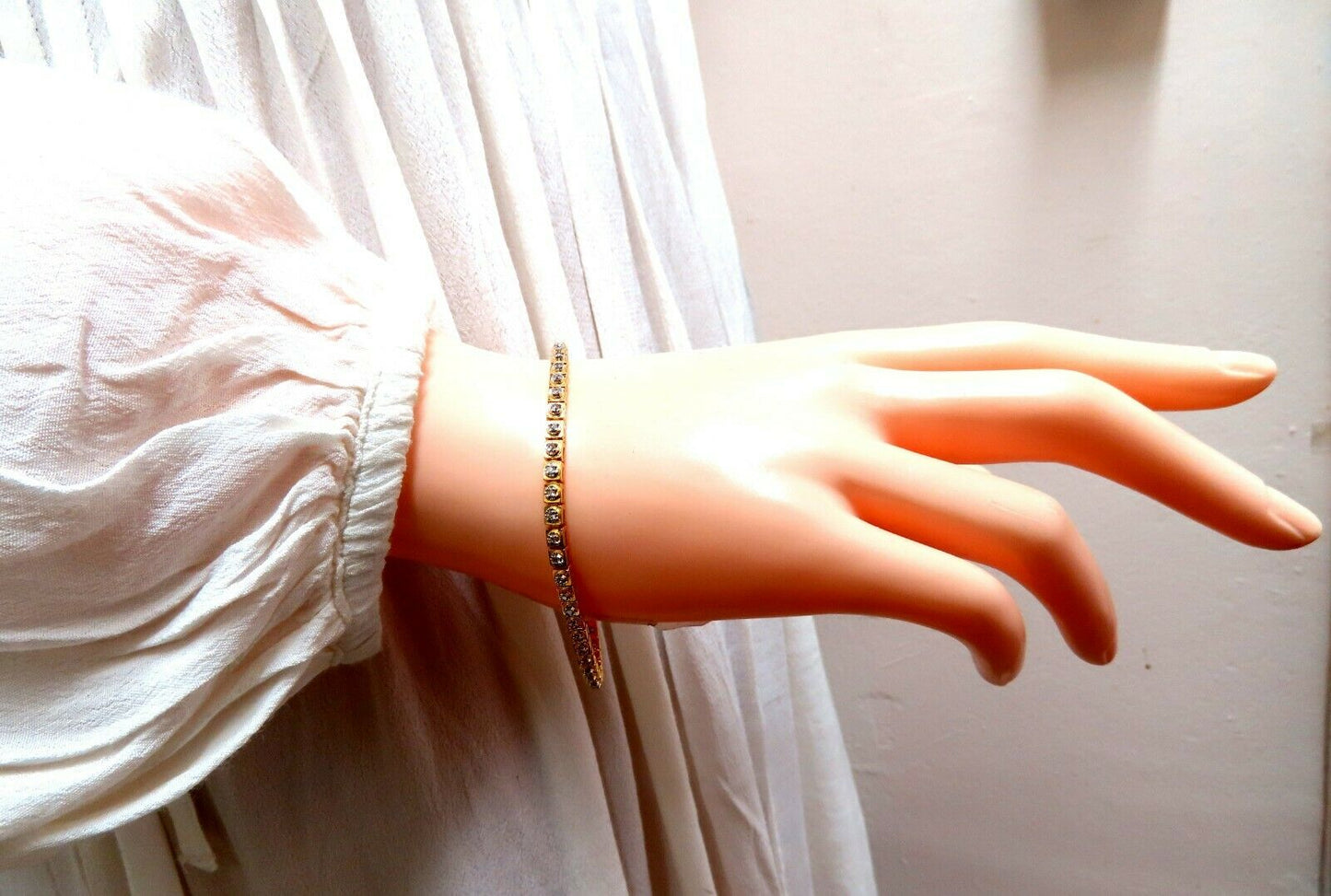 1.04ct Round Diamonds Vintage Retro Style Bracelet 14kt