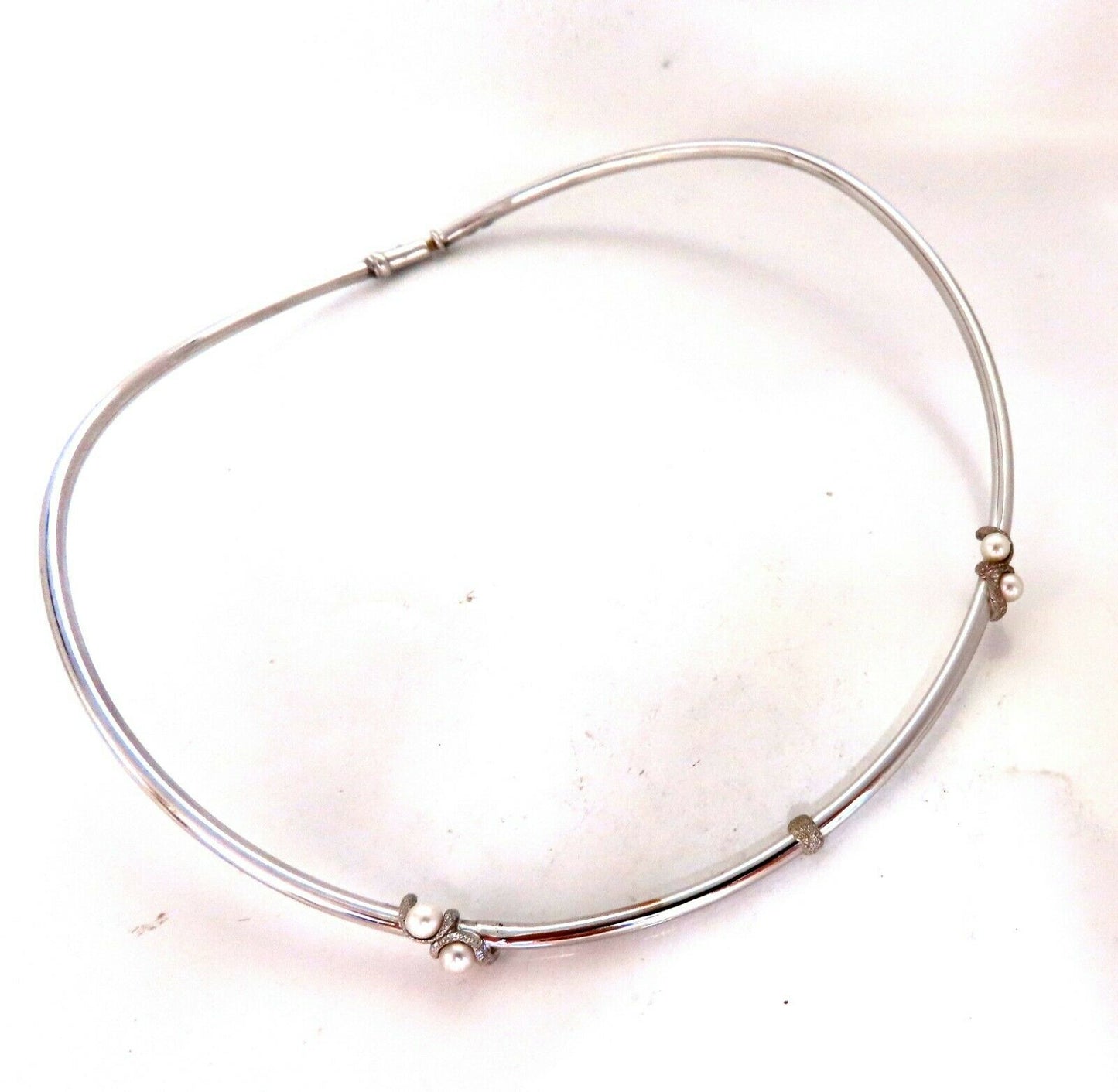 18kt Gold Tubular Diamond Cable Link Necklace