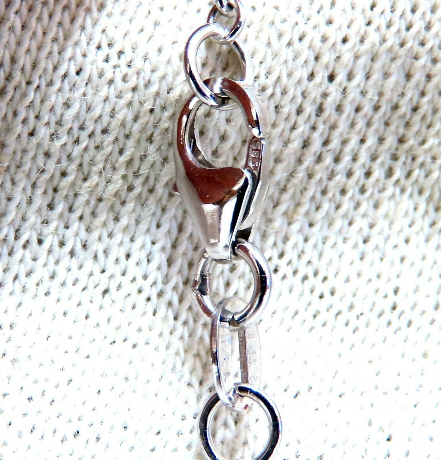 5.22ct natural diamonds (5) cluster yard necklace 14kt floretta 17 inch