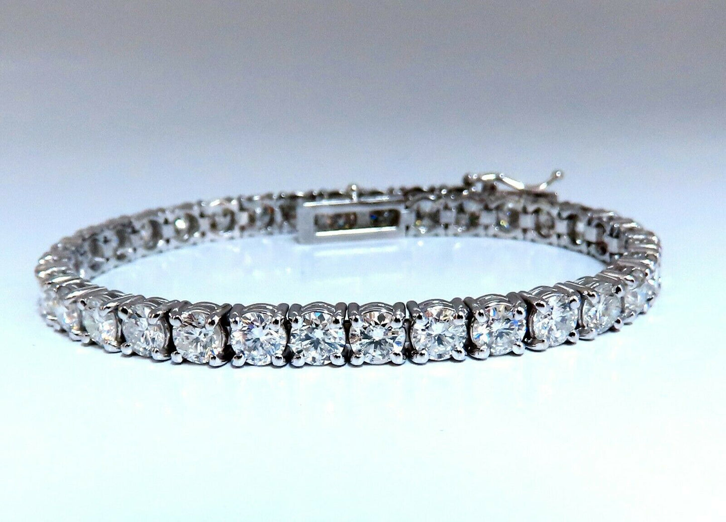 11.45ct Natural Diamonds Tennis Bracelet 14kt Gold Classic Riviera