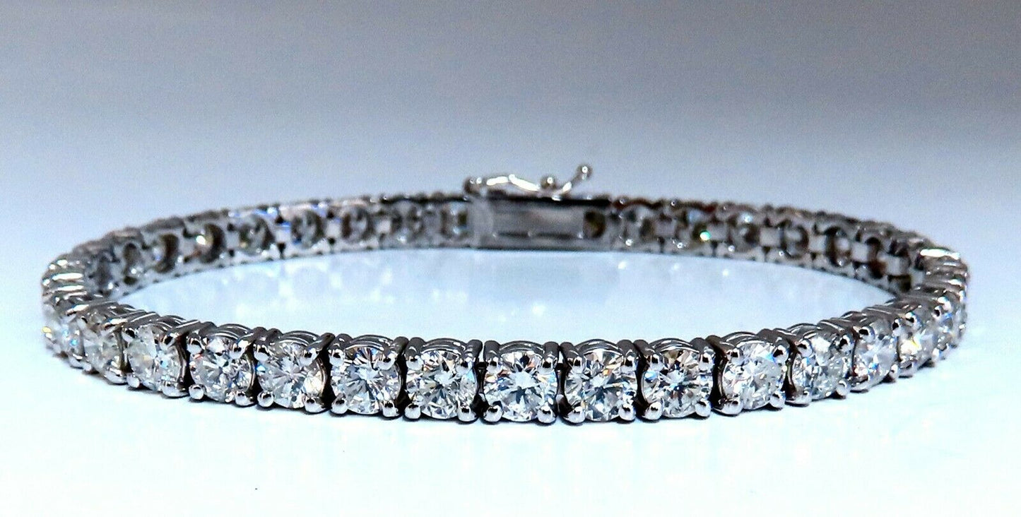 11.45ct Natural Diamonds Tennis Bracelet 14kt Gold Classic Riviera