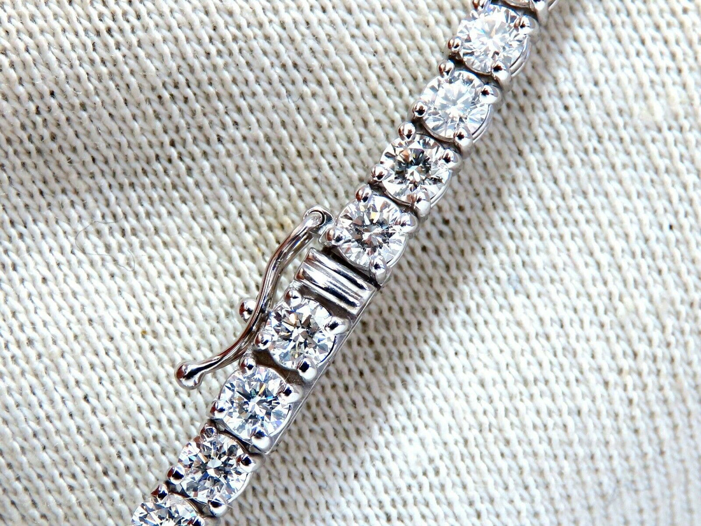 6.65ct Natural Diamonds Tennis Bracelet 14kt Gold Classic Riviera