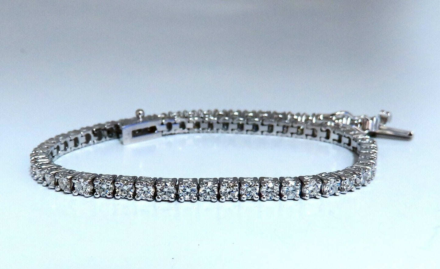 2.87ct Natural Diamonds Tennis Bracelet 14kt Gold Classic Riviera
