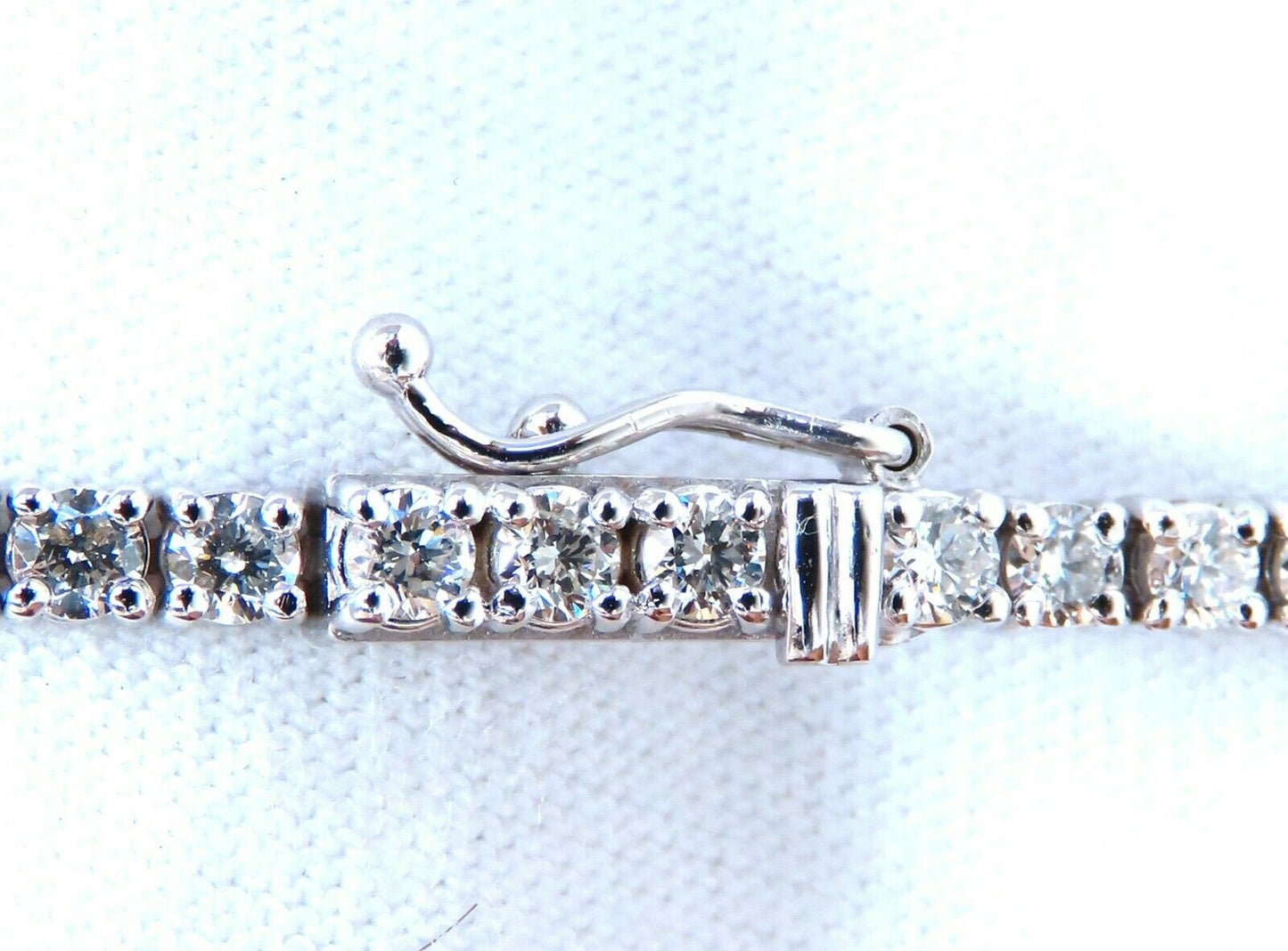 6.43ct Natural Diamonds Tennis Bracelet 14kt Gold Classic Graduated Caliber