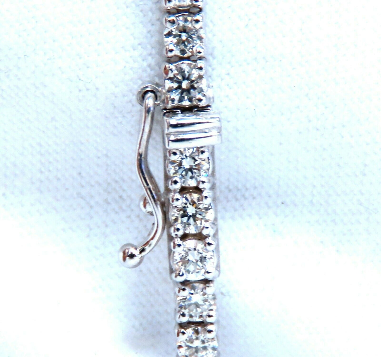 6.43ct Natural Diamonds Tennis Bracelet 14kt Gold Classic Graduated Caliber