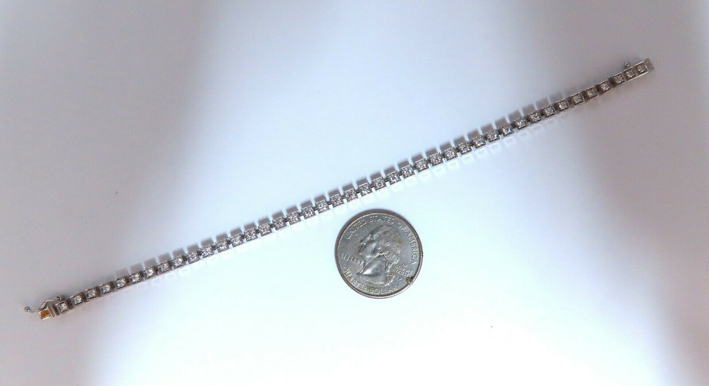 1.40ct Box Bead Set Prime Pave Natural Round Diamonds Bracelet 14kt