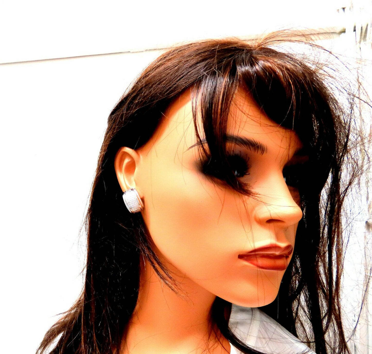 14kt Gold Cross Hatch Textured Clip Earrings