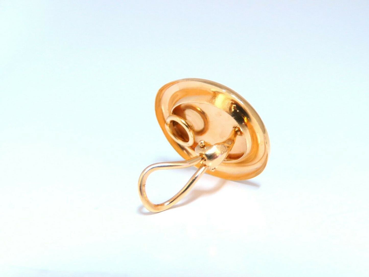 19mm Natural Coral Clip Earrings 14kt