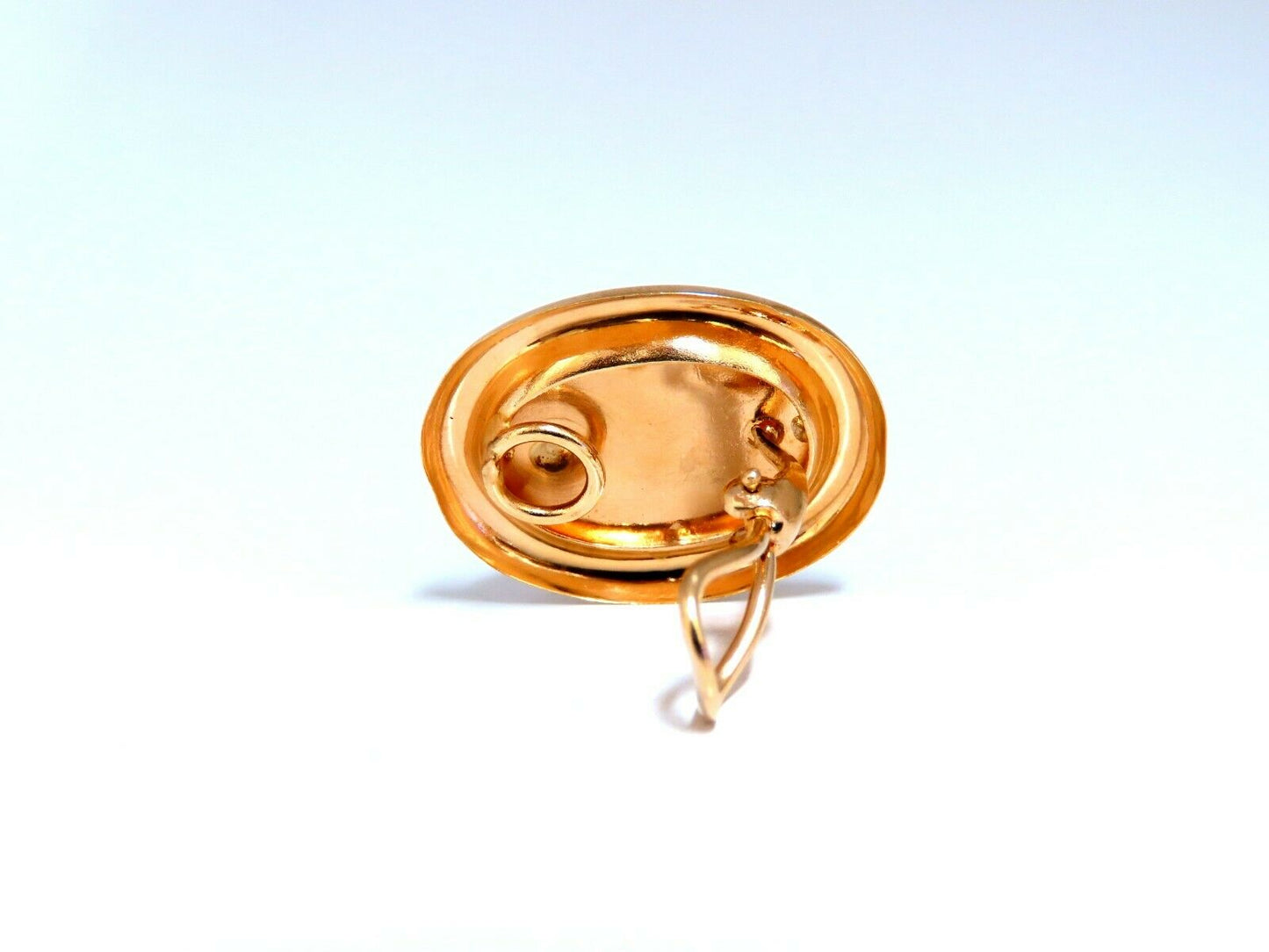 19mm Natural Coral Clip Earrings 14kt