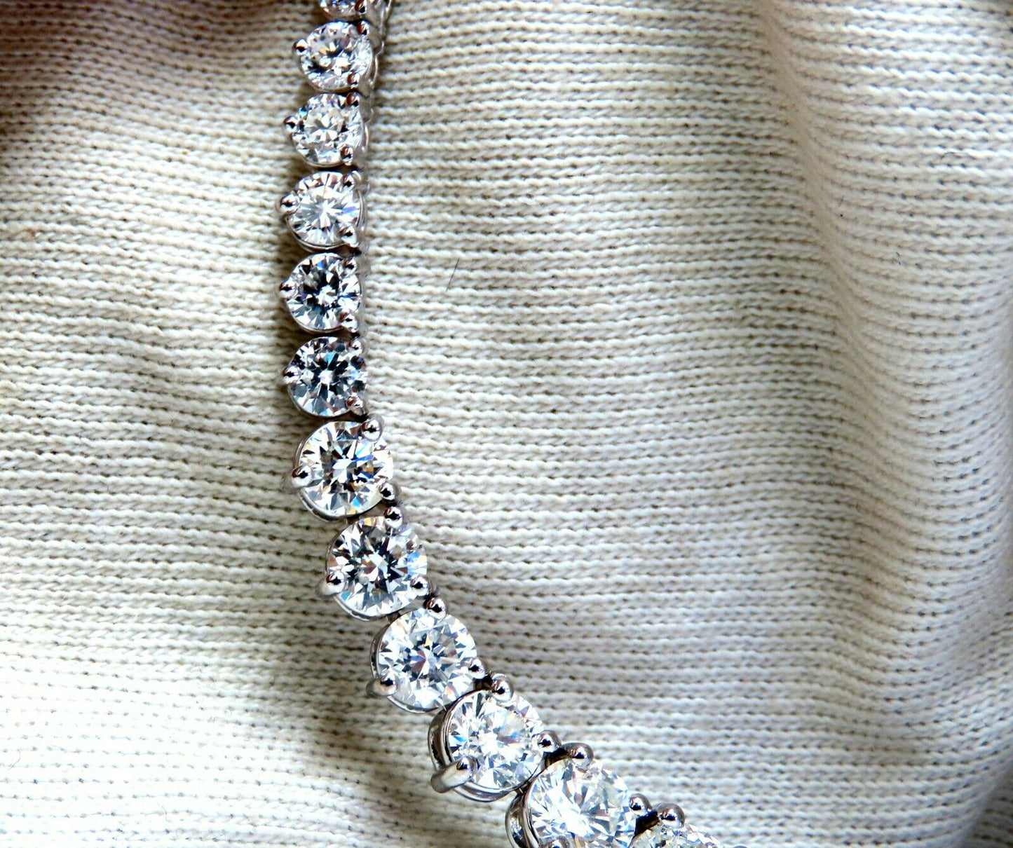 20ct Natural Round Diamonds Classic Riviera Tennis Necklace Eternity 14Kt