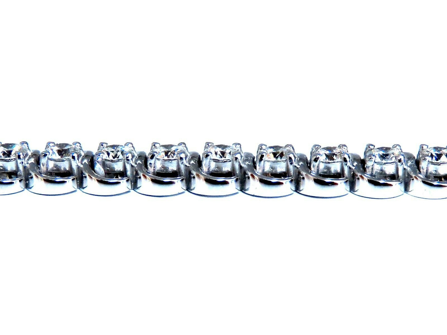 3.80ct Natural Diamonds InterLink Tennis Bracelet 14kt Gold