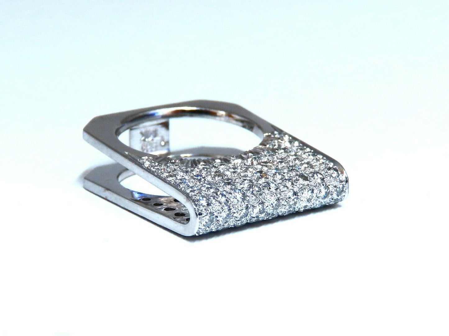 2.00ct Natural Round Diamonds Fold Over Ring Mod Deco 14kt