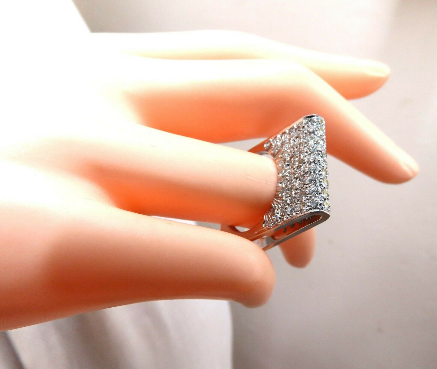 2.00ct Natural Round Diamonds Fold Over Ring Mod Deco 14kt