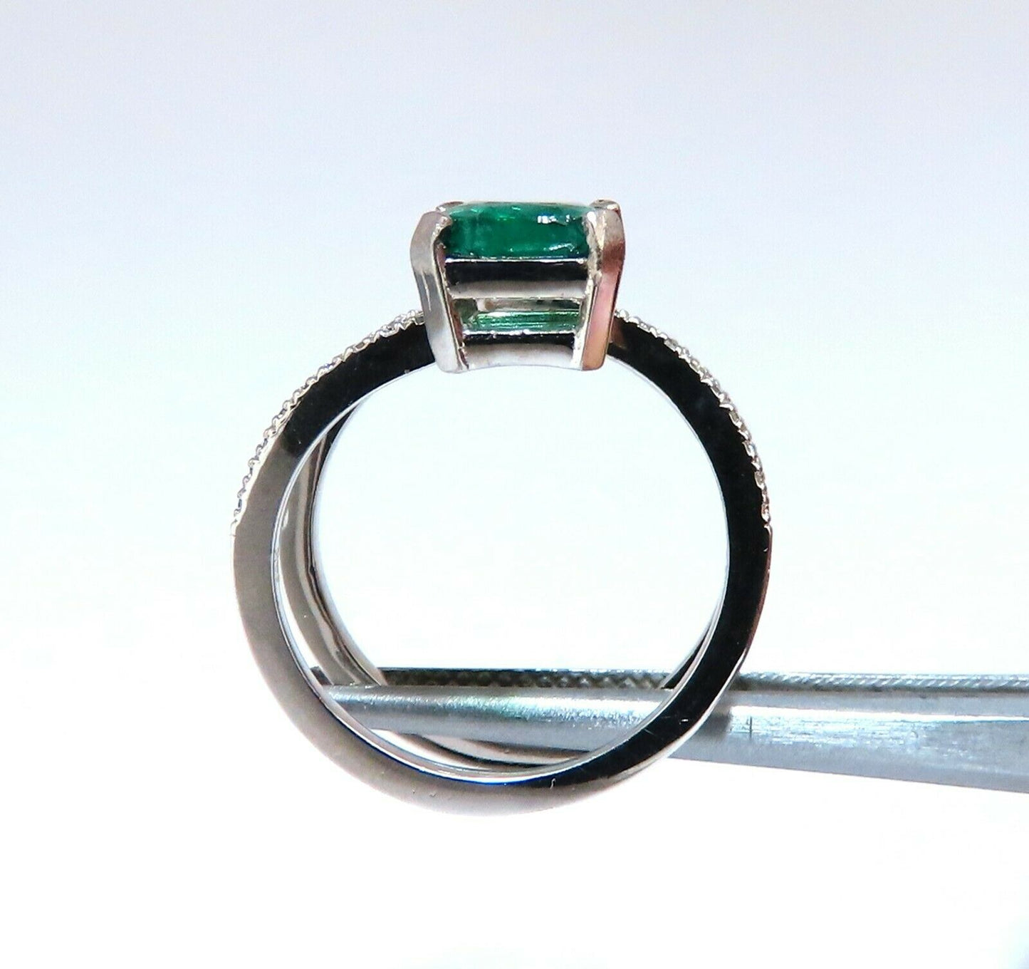 2.20ct Natural Emerald Ring Swirl Snake Mod Deco 14kt
