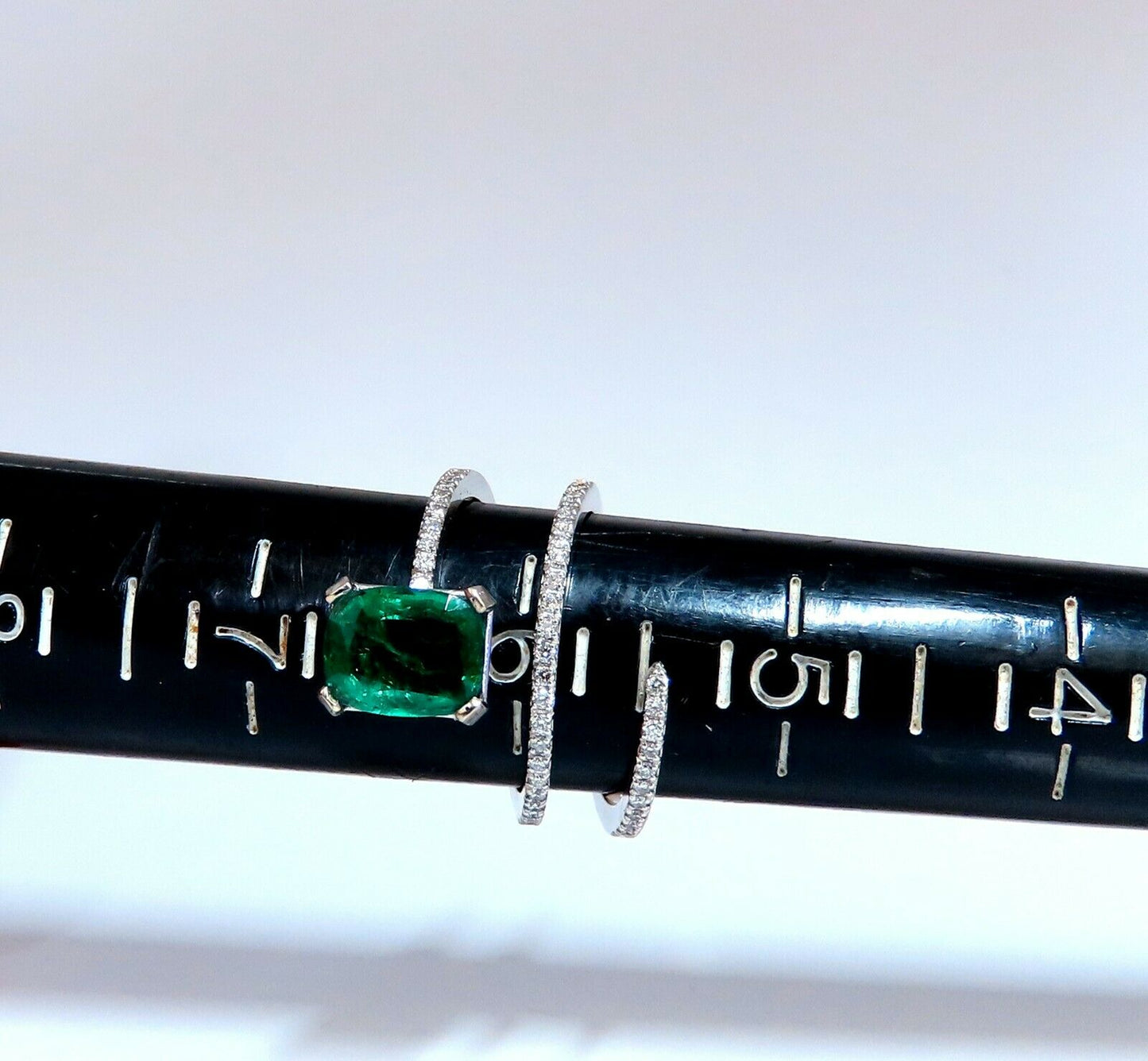 2.20ct Natural Emerald Ring Swirl Snake Mod Deco 14kt
