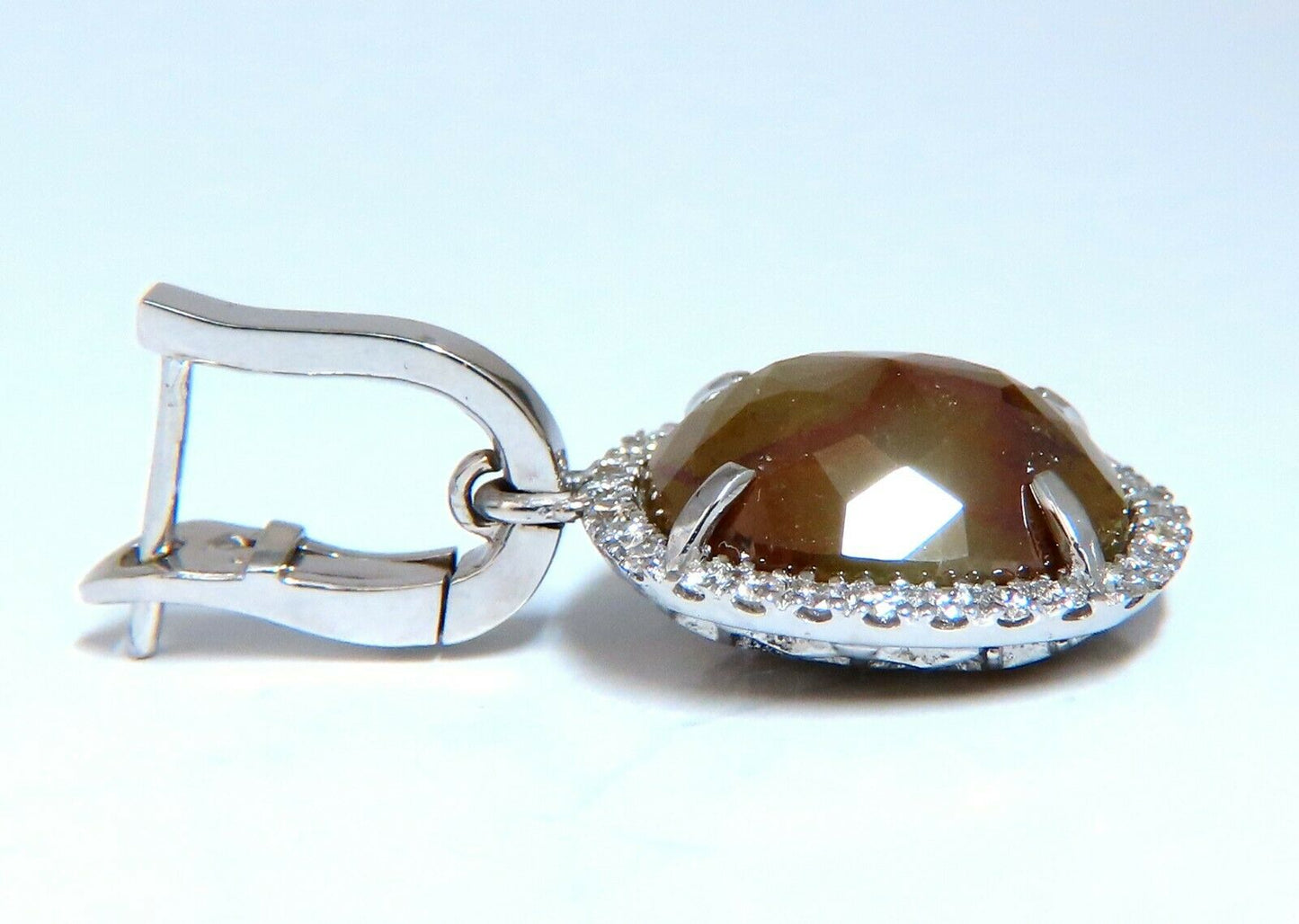 14.62ct Natural Fancy Brown Diamonds Dangle Earrings 14kt