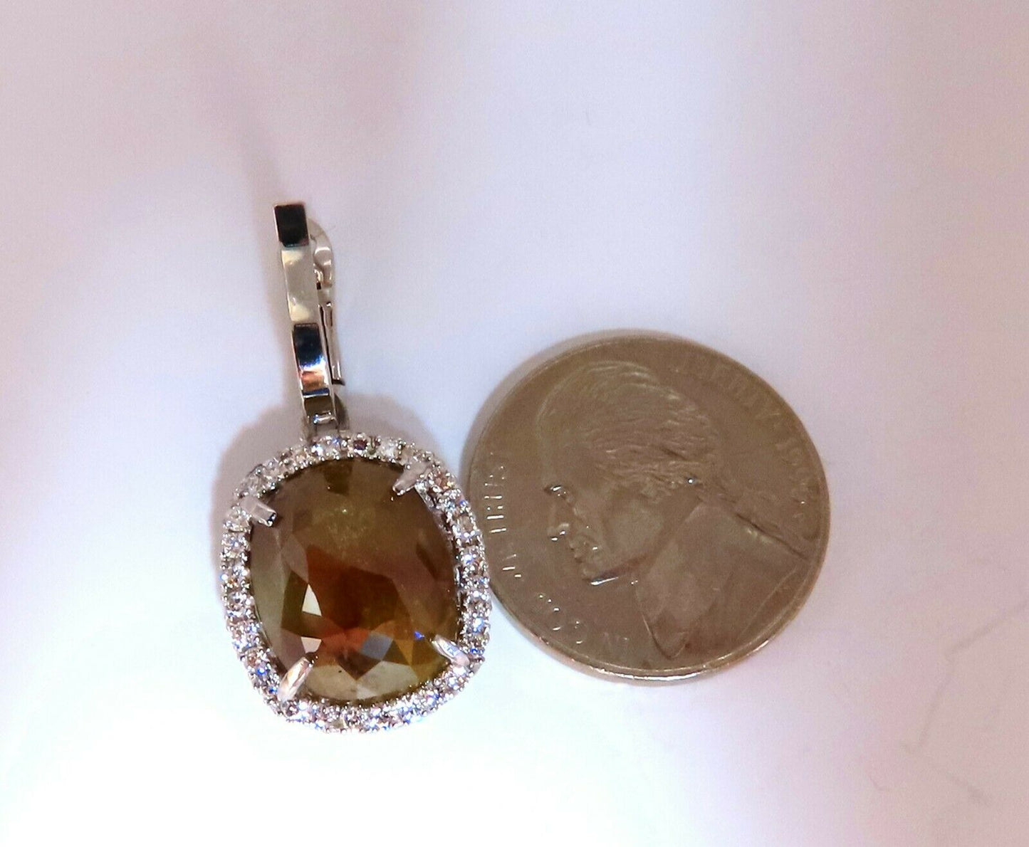 14.62ct Natural Fancy Brown Diamonds Dangle Earrings 14kt