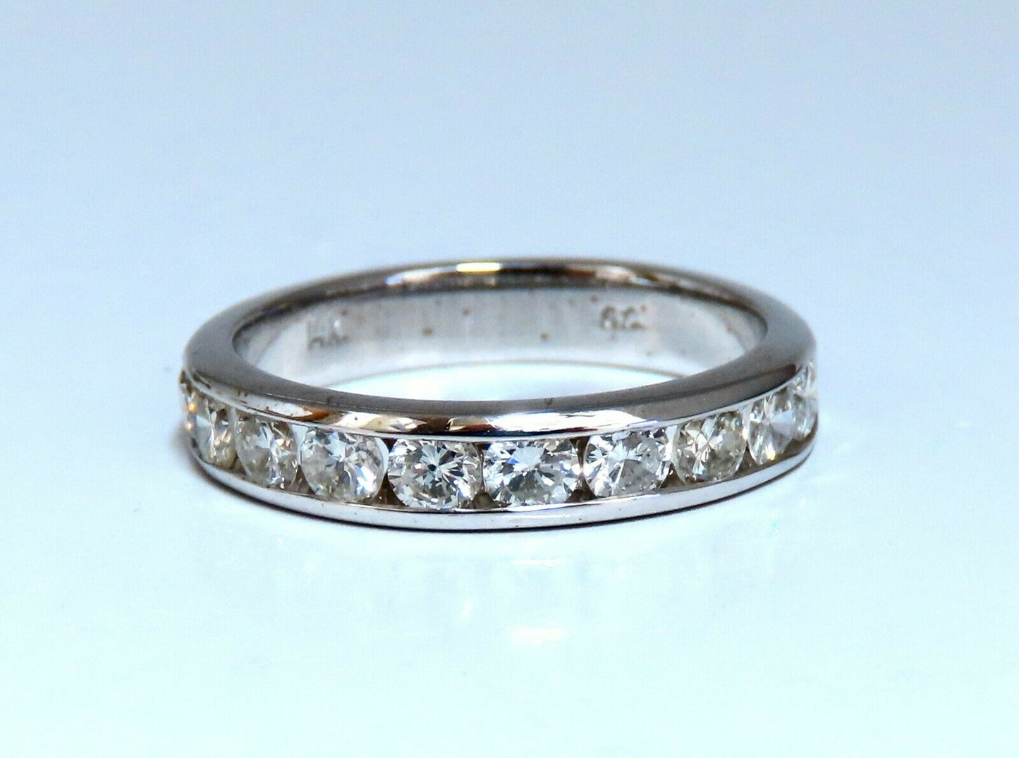 .70ct Natural Round Cut Diamonds Channel Band 14kt Gold 4MM