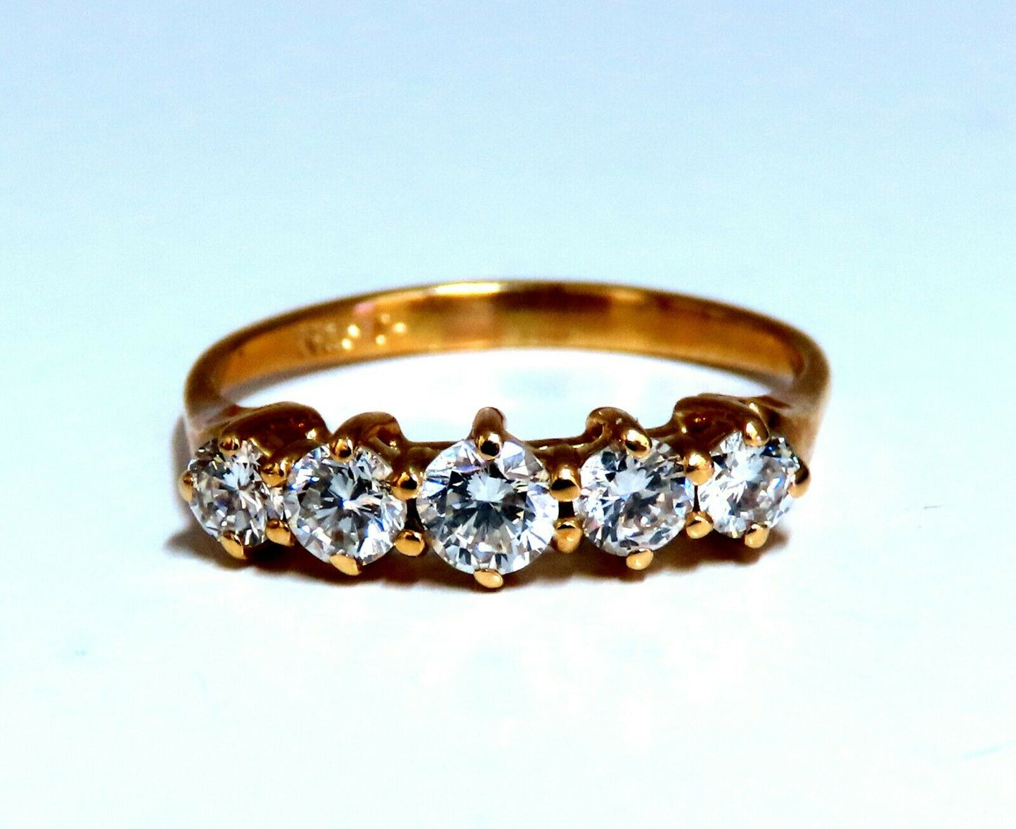 .75ct Natural Round Diamonds Calibrated Band 14kt G/Vs