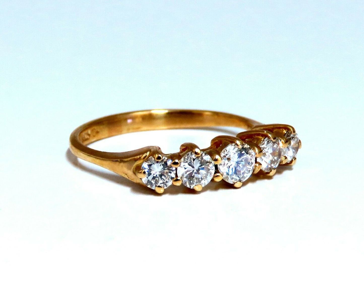 .75ct Natural Round Diamonds Calibrated Band 14kt G/Vs