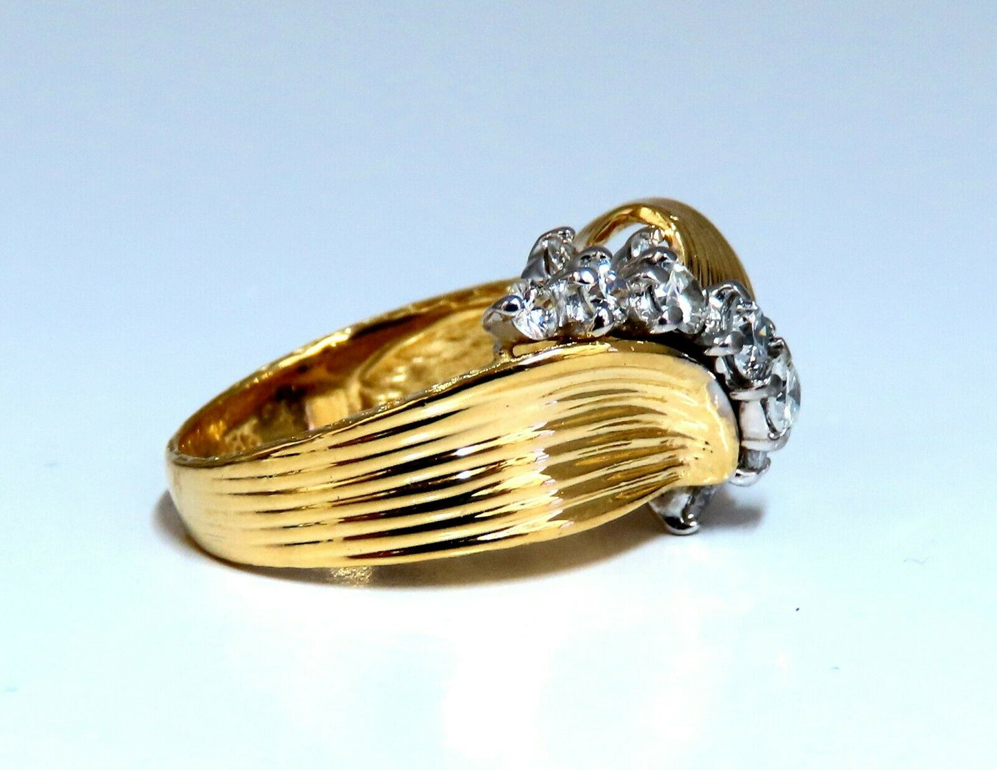 .80ct Natural Round Diamonds Regency Knot Ring 18kt