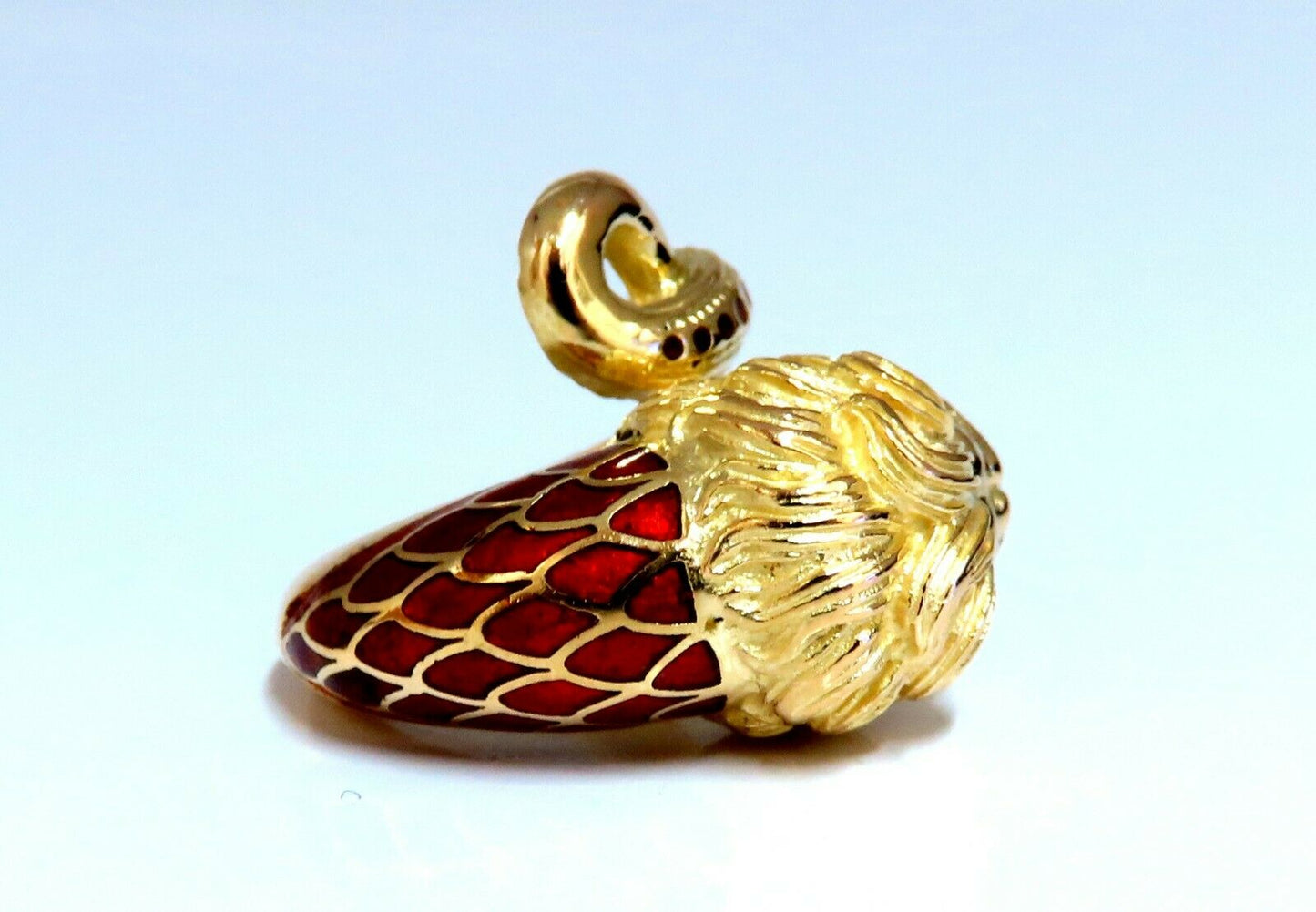 18kt Lion Wrap Enamel Ring