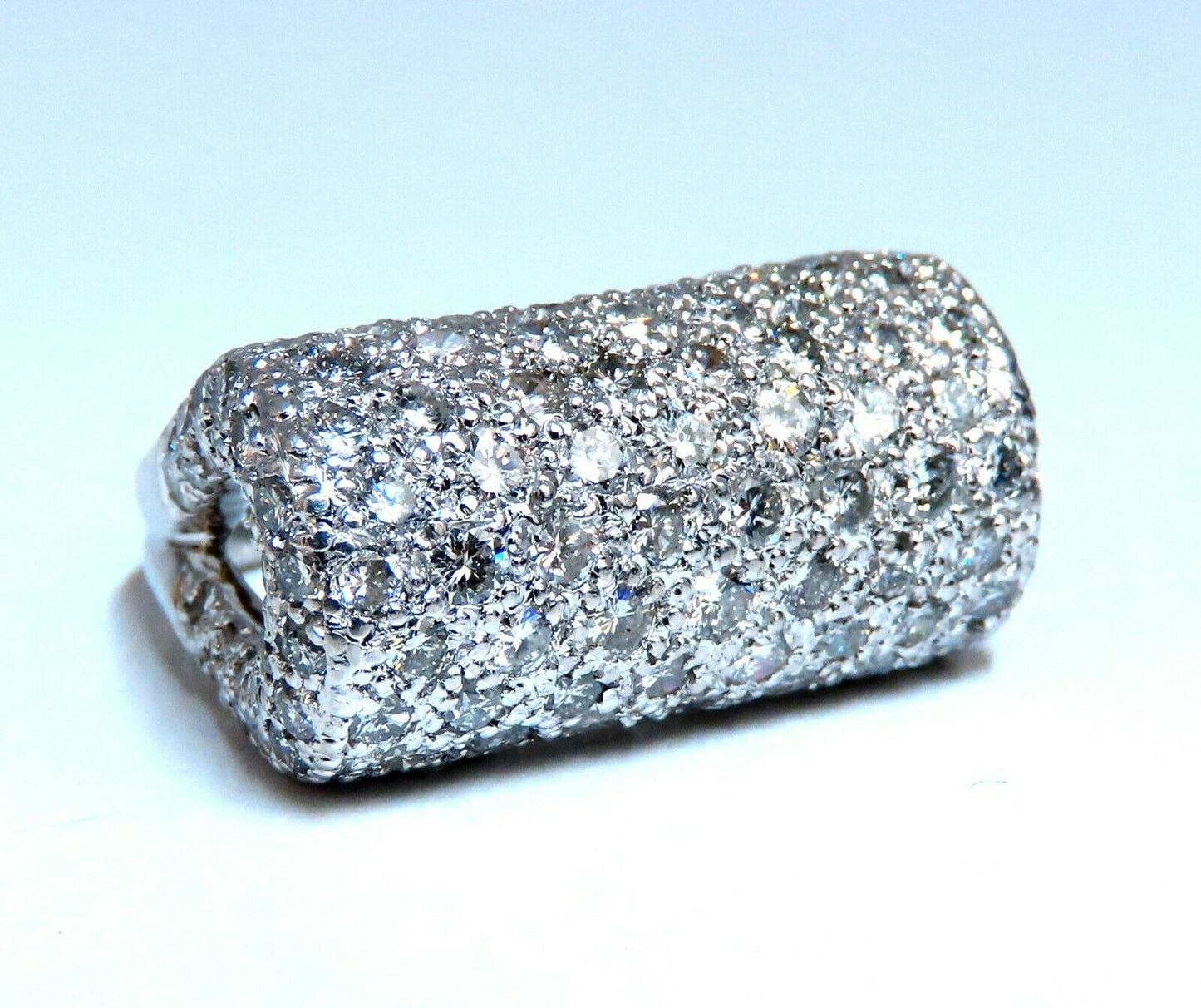 2.54ct Natural Diamonds Fold Over Ring 18kt Fine Deco Bead Set Pave