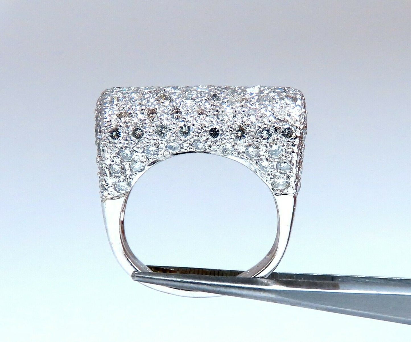 2.54ct Natural Diamonds Fold Over Ring 18kt Fine Deco Bead Set Pave