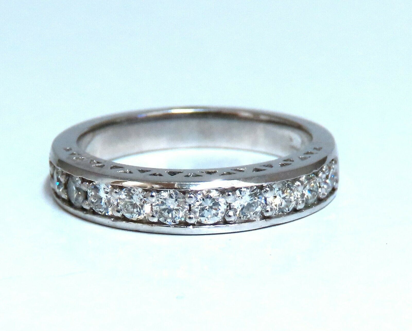 GIA certified 1.01ct Round Diamond Ring & Band 14kt